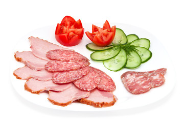 salami and ham