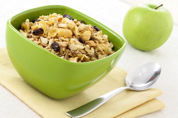 healthy muesli breakfast