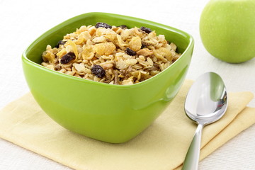 healthy muesli breakfast