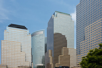Fototapeta na wymiar Manhattan financial district skyline