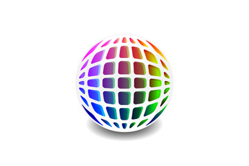 Disco Ball Isolated White