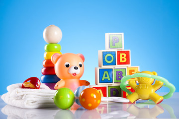 Obraz premium Set of children toys