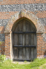 Fototapeta na wymiar Door to Church at Shoreham. Kent. England