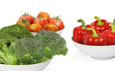 Tomato pepper and broccoli