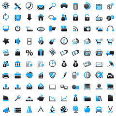 100 Web Icons blue