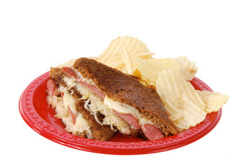 Polish sausage sandwich