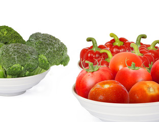 Tomato pepper and broccoli