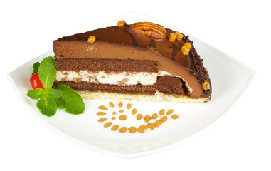cake truffle with black chocolate