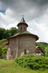 Fototapeta na wymiar Old stone monastery in rural Romania