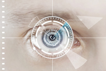 Technology scan man's eye for security or identification
