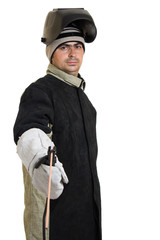 Welder on a white background.