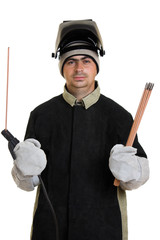 Welder on a white background.