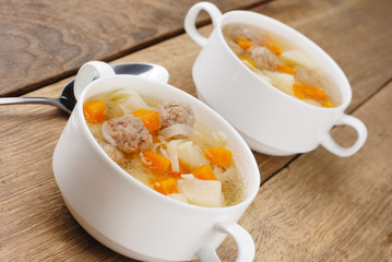 Meatballs soup