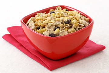 healthy muesli breakfast
