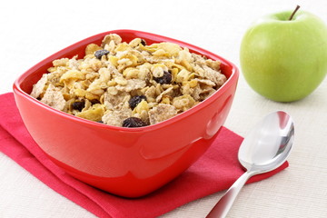 healthy muesli breakfast