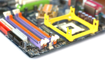 Fragment of mother board for computer