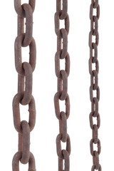 rusty metal chain isolated on white