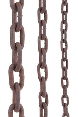 Fototapeta premium rusty metal chain isolated on white