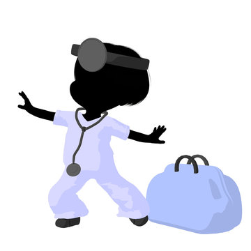 recommend clip art: Little Doctor Girl Illustration Silhouette