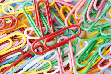 A colorful paper clip