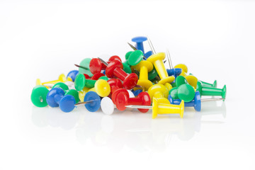 A colorful thumb tack