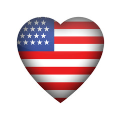 United States Flag Loveheart