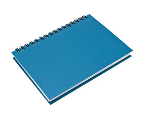 stack of ring binder book or blue notebook
