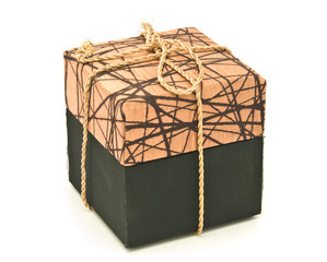 brown fabric box