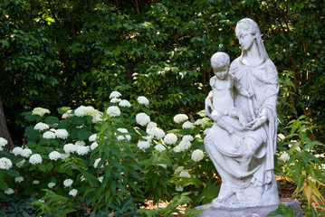 Mary and Child Statue