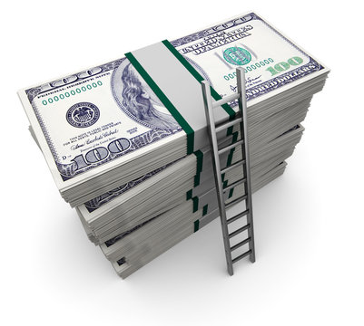 ladder and money