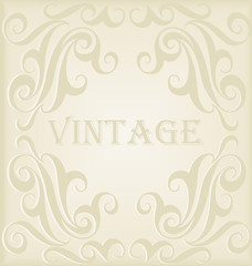 Vintage vector background with copy space
