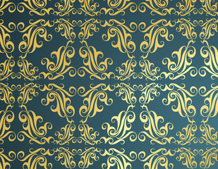 Vintage golden wallpaper background vector