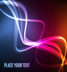 Cute glowing neon lights background illustration