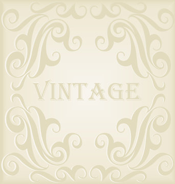 Vintage vector background with copy space
