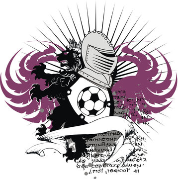 heraldic soccer lion crest9