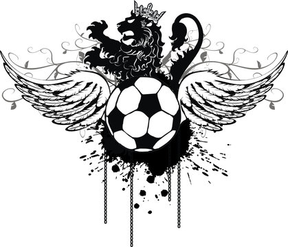 heraldic soccer lion crest7