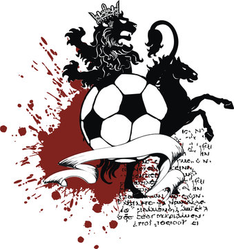 heraldic soccer lion crest5