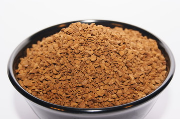 Small bowl of coffee grains
