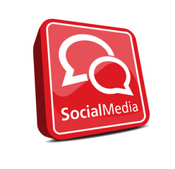 Social Media Button 3d