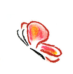 red butterfly simple illustration