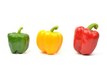 Obraz na płótnie Canvas Fresh colorful paprika isolated