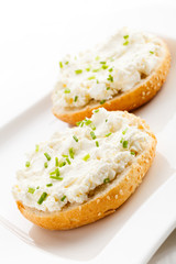 Sandwiches - kaisers with cream cheese