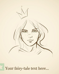 Fairy-tale charming prince with freckles