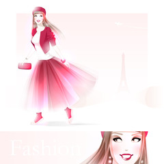 Fashion girl in Paris