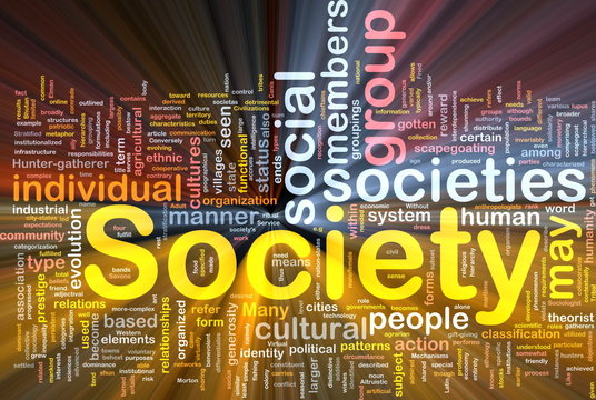 Society background concept glowing