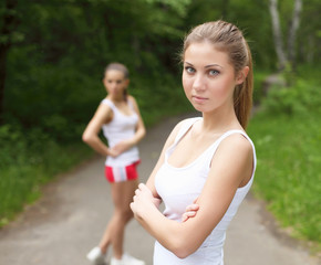 Young woman doing sport outdoors