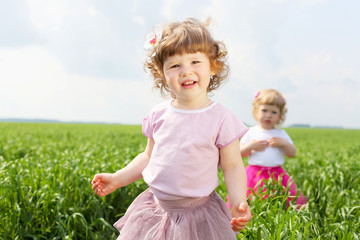 Portrait of a little girl outdoors