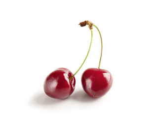 cherry on a white background
