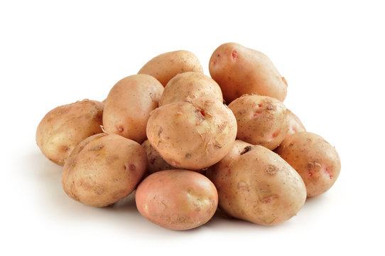 patatoes on a white background