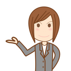 案内するビジネスウーマン